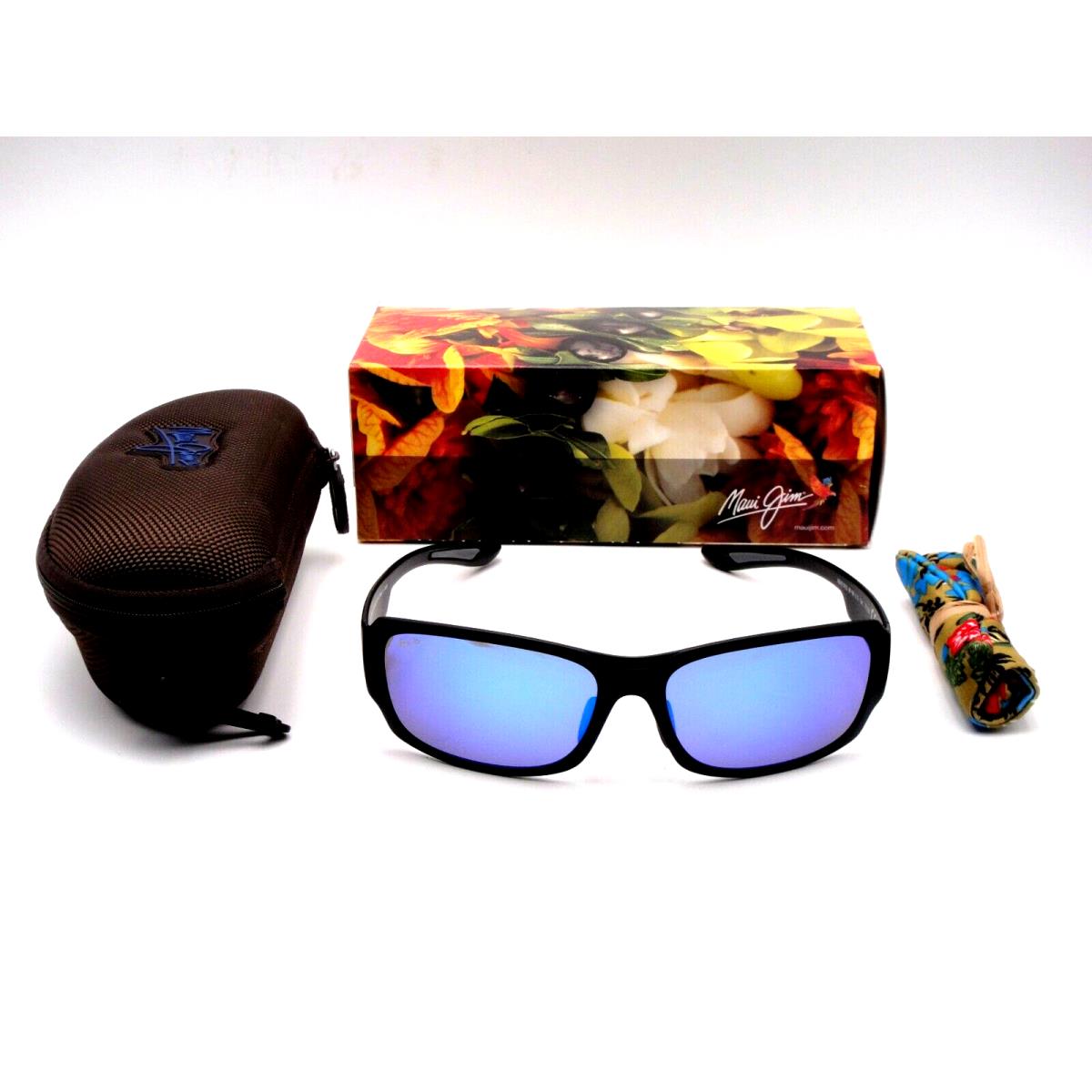 Maui Jim Monkeypod B441-2M Sunglasses Black/blue Hawaii Polarized Lens