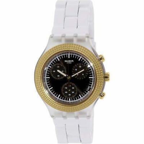 Swatch SVCK4081AG Irony 42MM Men`s Chronograph White Plastic Watch