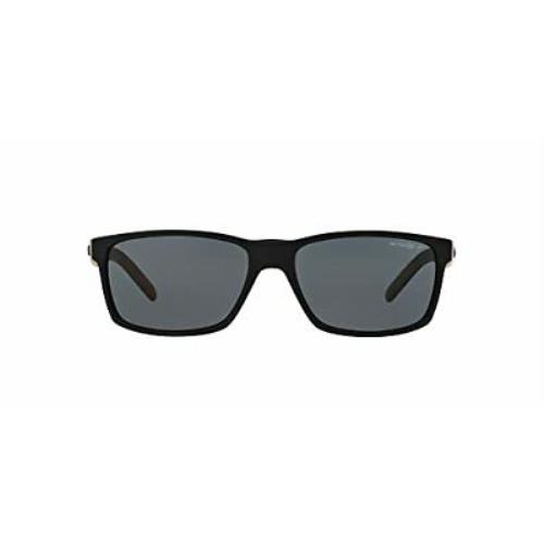 Arnette Men`s AN4185 Slickster Rectangular Sunglasses Fuzzy Black/grey