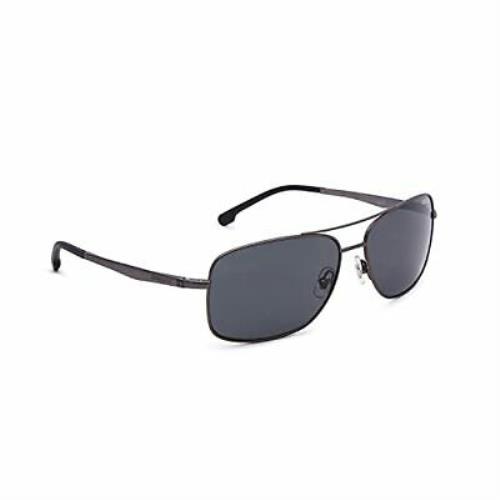 Carrera Men`s 8040/S Rectangular Sunglasses Silver/polarized Gray 60mm 15mm
