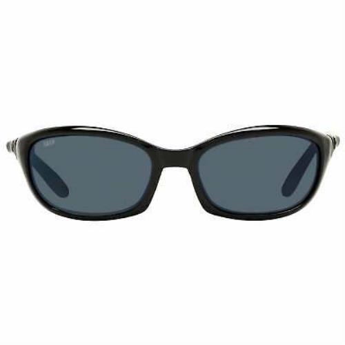 Costa Del Mar-harpoon 11 Ogp Oval Sunglasses Shiny Black Polarized Gray 580P