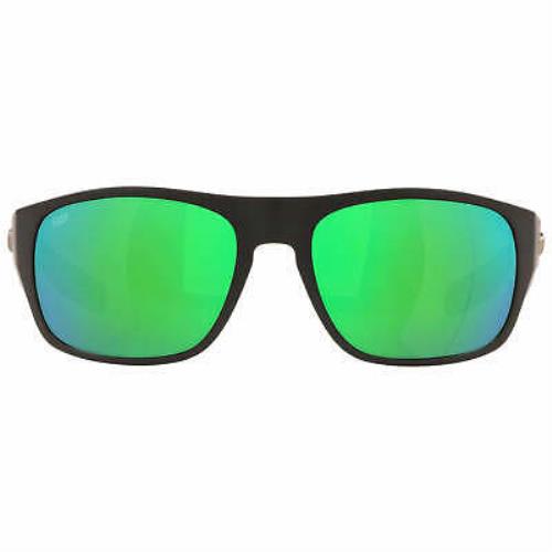 Costa Del Mar-tico 11 Ogmp Sunglasses Matte Black Polarized Green Mirror 580P