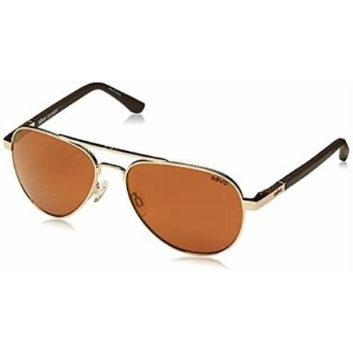 Revo Raconteur: Polarized Filters UV Metal Rim Aviator Sunglasses Gold Frame