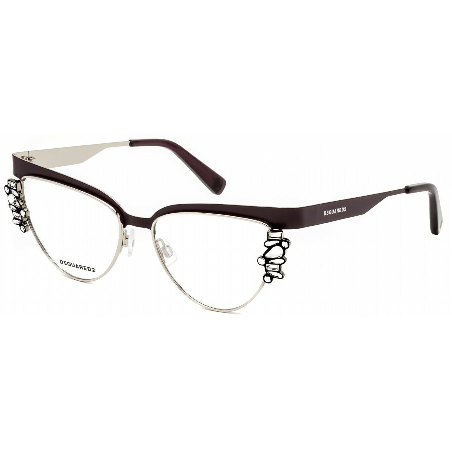 NY22 DSquared2 DQ5276 Matte Violet Men`s Metal Eyeglasses 52mm
