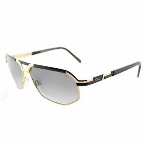 Cazal 9056 001SG Black Gold Vintage Sunglasses Grey Gradient Lens