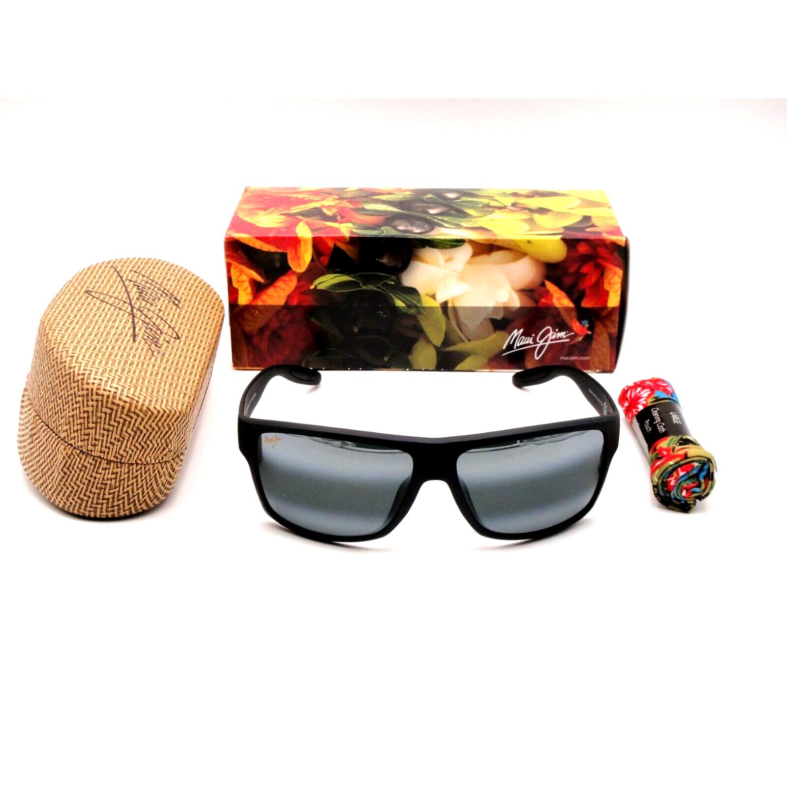 Maui Jim Pohaku 528-2M Sunglasses Black Frame/neutral Grey Polarized Lens