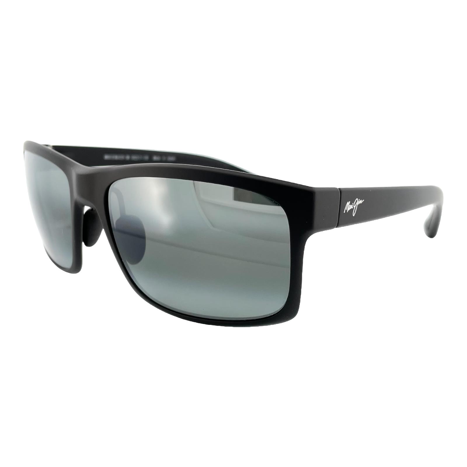 Maui Jim Men`s Sunglasses Pokowai Arch 439-2M Matte Black Grey Polarized Mirr