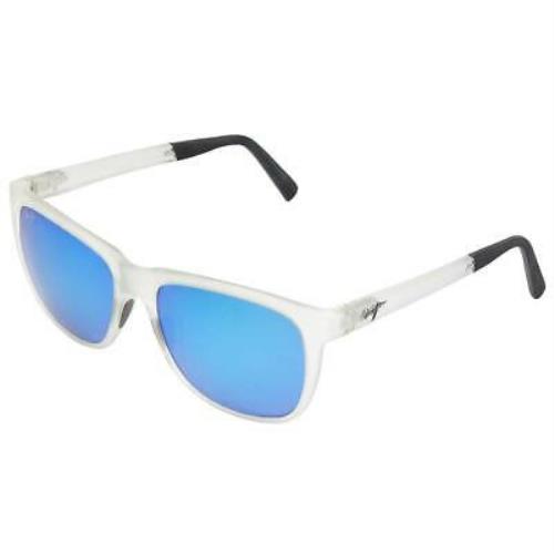 Maui Jim Tail Slide B740-05CM Frosted Crystal Blue Hawaii Polarized Sunglasses