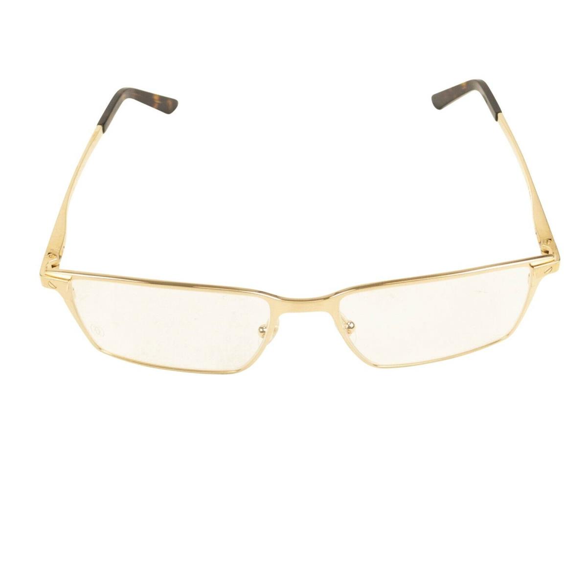 Cartier Gold Rectangular Eyeglasses Size OS
