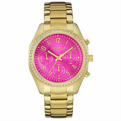Caravelle York Women`s Crystal-accent Dial Watch