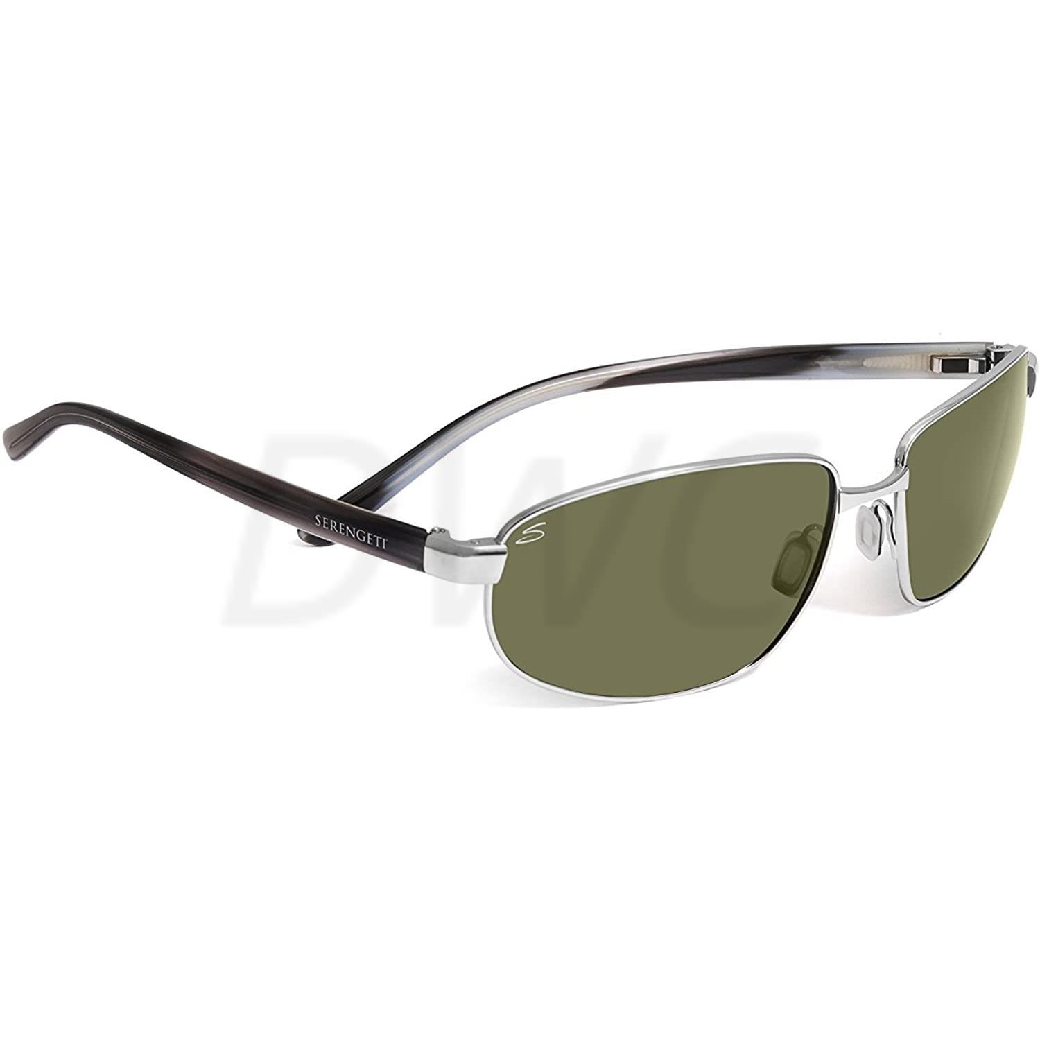Serengeti Trapani 7603 Polarized Photochromic Shiny Silver Smoke Sunglasses