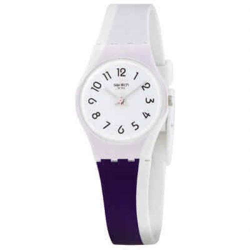 Swatch Purpletwist Quartz White Dial Ladies Watch LW169