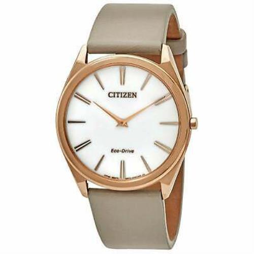 Citizen AR3076-08A Stiletto 39MM Women`s Taupe Leather Watch