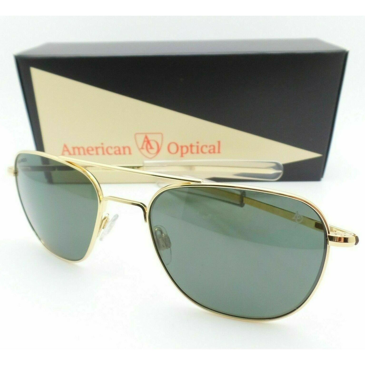 American Optical Original Pilot AO American Optical Pilot Gold Green Nylon Bayonet Polarized Sunglasses