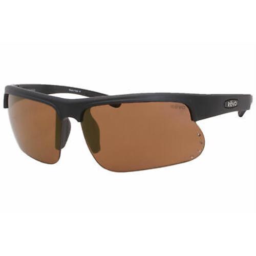 Revo Cusp S RE1025 Polarized Rectangular Sunglasses Brown 67 mm