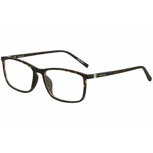 Police Eyeglasses Perception-6 VPL255 255 0V50 Havana Rubber Optical Frame 55mm