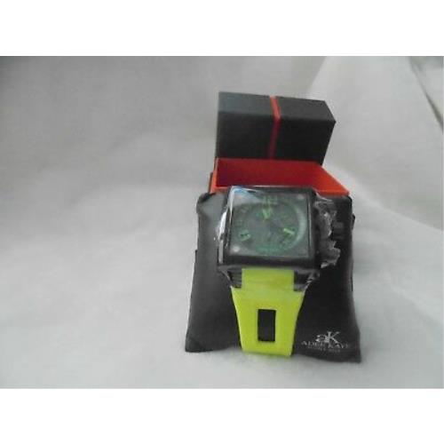 AdeeKeyeAK7115Green Didget Neon Yellow Personal Collection Chronograph Watch