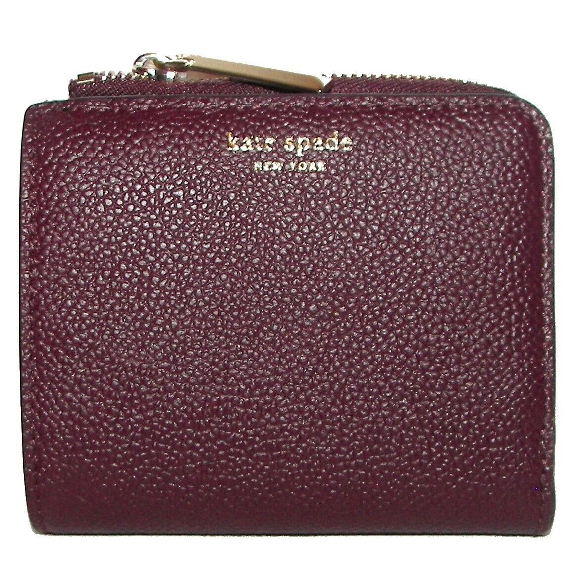 Kate Spade Patterson Deep Cherry Leather Bifold Small Wallet