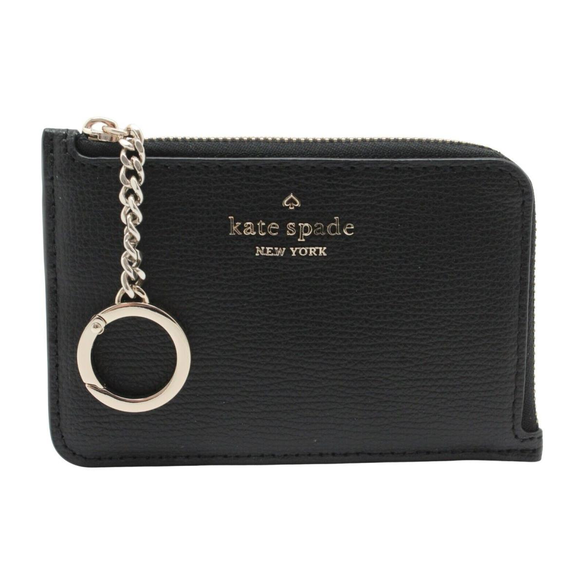 Kate Spade York Refined Grain Leather Medium L-zip Card Holder Black
