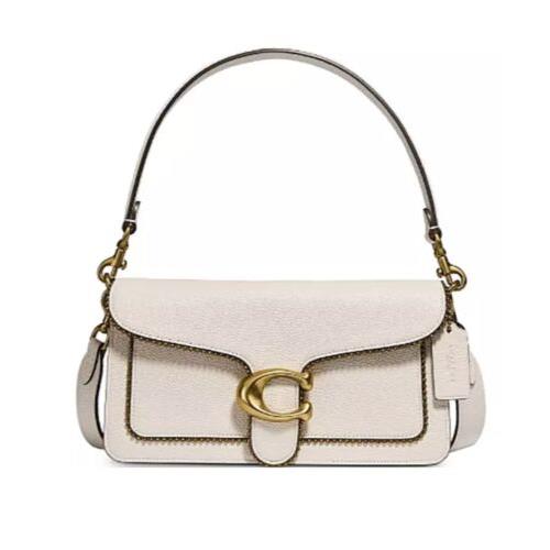 Coach Tabby 7168 Brass/chalk Shoulder Bag 26 with Bead Chain