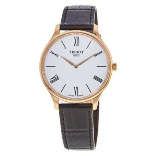 Tissot Tradition 5.5 White Dial Brown Men`s Watch T063.409.36.018.00