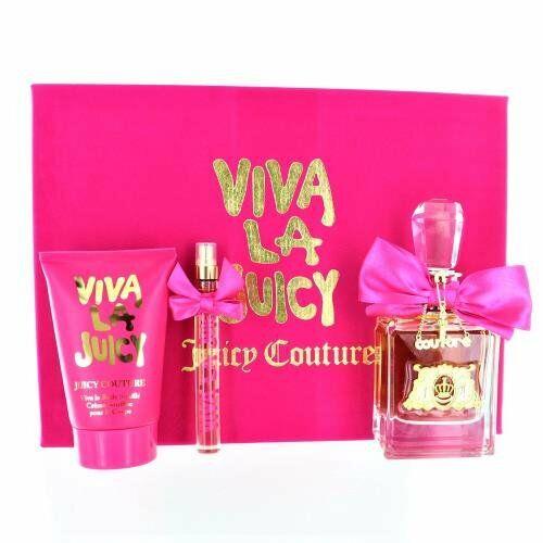 Juicy Couture Viva La Juicy Perfume Body Souffl 3 Piece Set w Travel Size