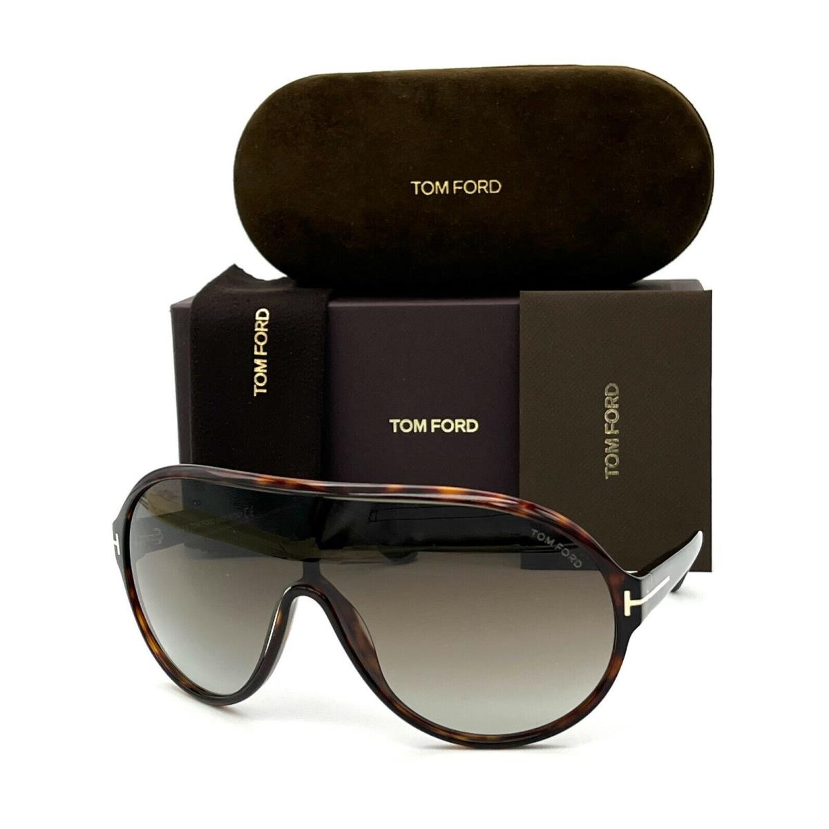 Tom Ford Brenton FT0814 54K Red Havana Gradient Roviex Sunglasses TF0814