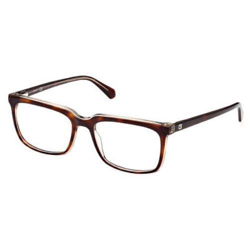 Guess GU50063 Eyeglasses Men Havana/other Rectangle