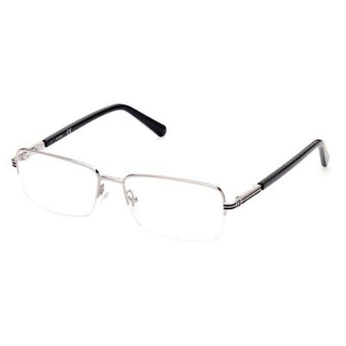 Guess GU50044 Eyeglasses Men Shiny Light Nickeltin Rectangle