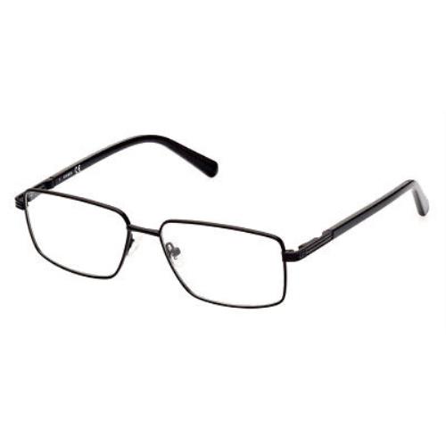 Guess GU50061 Eyeglasses Men Matte Black Rectangle
