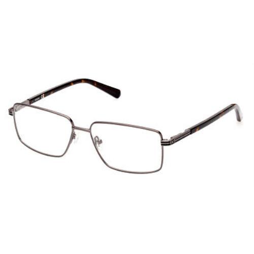 Guess GU50061 Eyeglasses Men Matte Gunmetal Rectangle