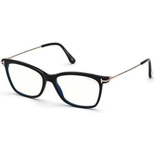 Tom Ford FT 5712B Sunglasses 001 001 - Shiny Black/ Blue Block Lenses