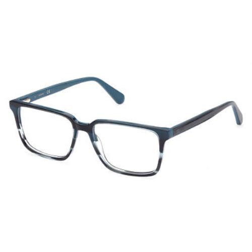 Guess GU50047 Eyeglasses Men Blue Rectangle 52mm