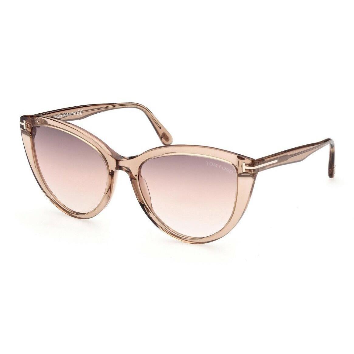 Tom Ford FT0915 Isabella-02 45G Shiny Rose Champagne/gradient Brown Sunglasses