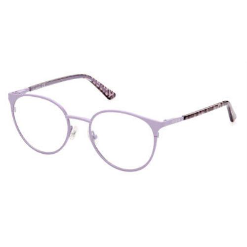 Guess GU2913 Eyeglasses Women Matte Violet Round