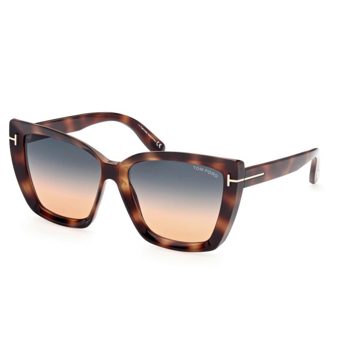 Tom Ford FT0920 Scarlet-02 53P Medium Havana/gradient Teal Orange Sunglasses