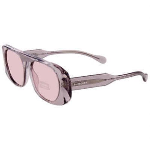 Burberry Pink Rectangular Ladies Sunglasses BE4322 38825 57 BE4322 38825 57