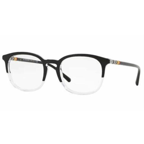 Burberry BE2272 3029 Eyeglasses Men`s Black/crystal Full Rim Square Shape 53mm