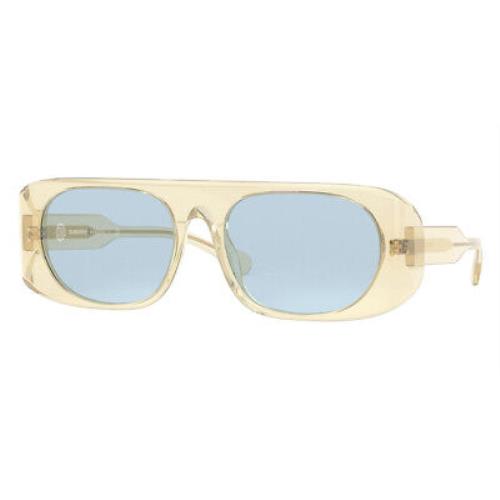 Burberry BE4322 Sunglasses Women Transparent Yellow Square 57mm