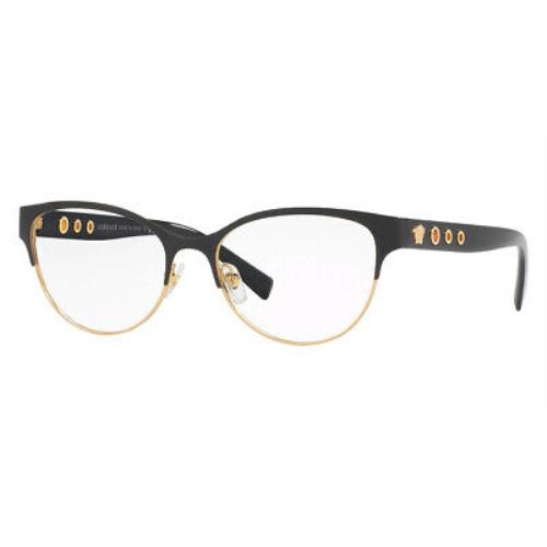 Versace VE1237 Eyeglasses RX Women Black/gold Oval 53mm