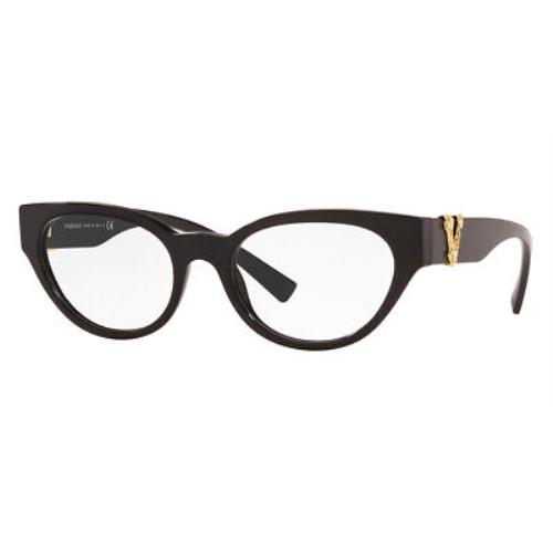 Versace VE3282 Eyeglasses RX Women Black Oval 53mm