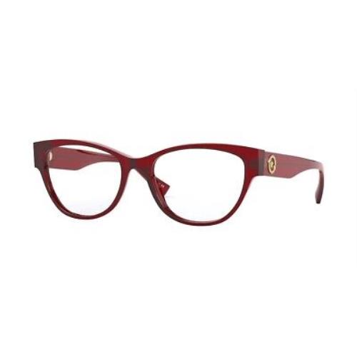 Versace VE3287A Eyeglasses Women Bordeaux Transparent 53mm