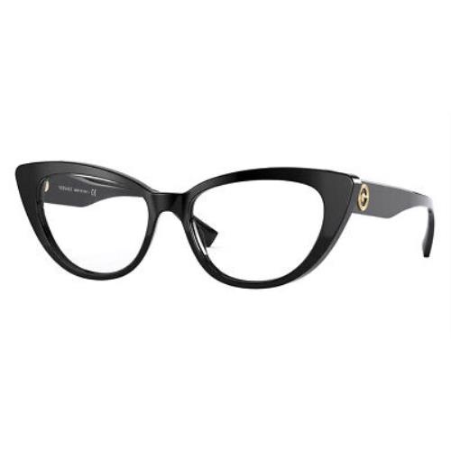 Versace VE3286 Eyeglasses RX Women Black Cat Eye 54mm