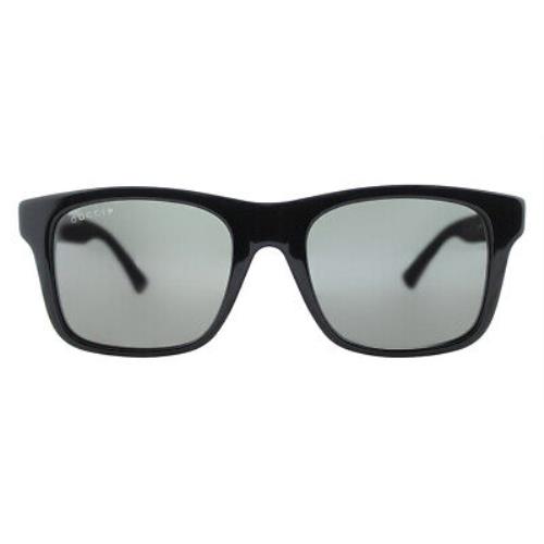 Gucci GG0008S Sunglasses Men Black Grey Polarized Sport Square 53mm