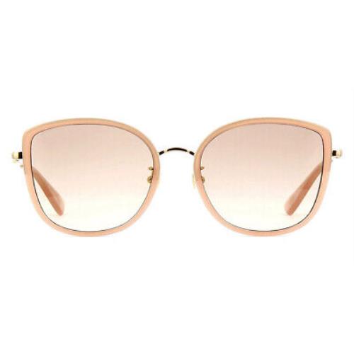 Gucci GG0606SK Sunglasses Women Gold Nude Pink Gradient Cat Eye 56mm