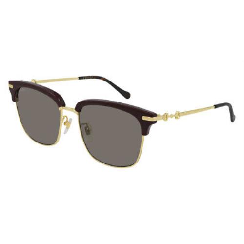 Gucci GG0918S Sunglasses Men Burgundy Browline 56mm