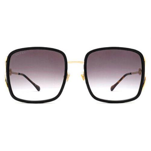 Gucci GG1016SK Sunglasses Women Black Square 58mm