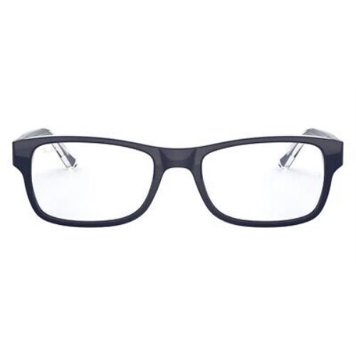 Ray-ban 0RX5268 Eyeglasses Unisex Blue on Transparent Square 50mm