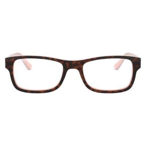 Ray-ban 0RX5268 Eyeglasses Unisex Havana on Opal Pink Square 52mm
