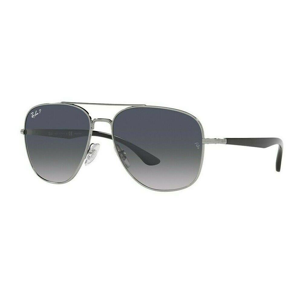 Ray Ban RB 3683 004/78 Gunmetal / Blue Polarized Sunglasses Ray-ban RB3683
